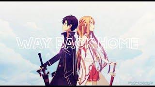 Kirito and Asuna Amv (Sword Art Online) (Way Back Home)