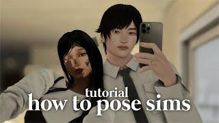 how to pose sims for photoshoots - tutorial | the sims 4