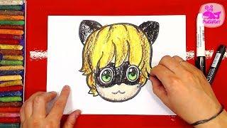 MIRACULOUS LADYBUG Drawing / Как нарисовать Кота Нуара