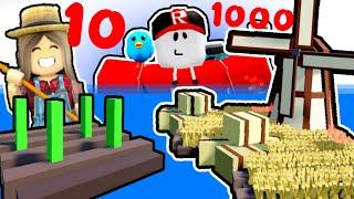 Постройки из 10 100 1000 Блоков ФЕРМА в Build a Boat Roblox