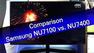 Samsung NU7100 vs NU7400 mainstream UHD TV comparison