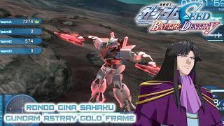 Rondo Gina Sahaku Gundam Astray Gold Frame gameplay :Gundam Seed Battle Destiny