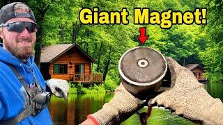 Magnet Fishing Hidden Cabins Deep In The Forest! What Will I Find?