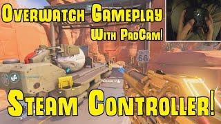 Steam Controller Overwatch Game play! 1440p with Padcam