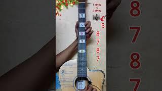 o come all ye faithful guitar 1string easy #shorts
