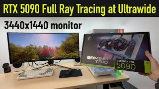 Can the RTX 5090 Survive Full Ray Tracing at Ultrawide 3440x1440 Without DLSS?