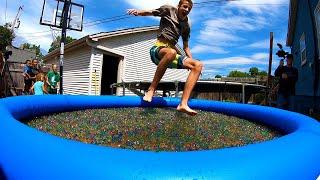 1 Million Orbeez + Swimming Pool + Trampoline