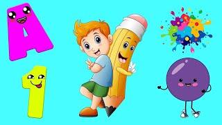 Learn ABC, 123 , Colors And Shapes | Kids Basic Learning For 3 Year Olds | #abc #123 #kids