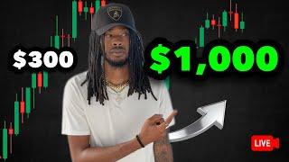 Live Trading NASDAQ: $300 to $1,000 In Three Hours Using Supply & Demand | FUTURES