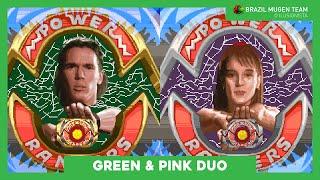 Green and Pink Power Rangers Duo - OpenBOR Power Rangers Fan Game