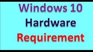 windows 10 hardware requirements