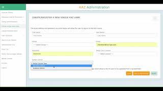 Using the KAZ Back Office
