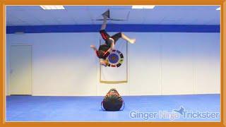 GNT Flip Kicks the Ceiling Ginger Ninja Trickster