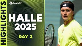Zverev Returns To Halle; Medvedev & Tsitsipas Also In Action | Halle 2025 Day 3 Highlights