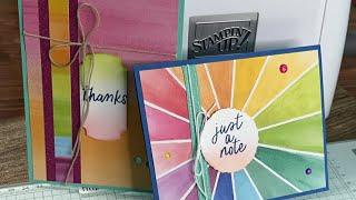 Simply Said Card Tutorials - by Stampin’ Up! - Full of Life DSP - Card on Blue - December Card Club