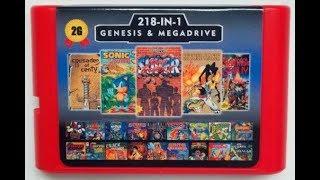 Sega Mega Drive 218 Games in 1 Cartridge Test