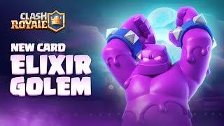 Clash Royale: NEW CARD - ELIXIR GOLEM!  Season 4 Animation Reveal 