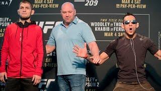 Khabib Nurmagomedov vs. Tony Ferguson UFC 209 Media Day Staredown