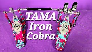 TAMA 50th Anniversary Iron Cobra Double Bass Drum Pedal With Custom Paint Job