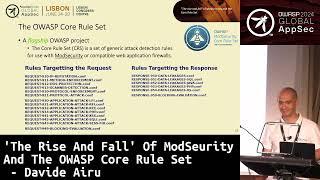 'The Rise And Fall' Of ModSecurity And The OWASP Core Rule Set - Davide Ariu