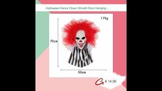 Faschings-Favoriten: Halloween Horror Clown Wreath Do... für nur €14.99! Entdecke jetzt