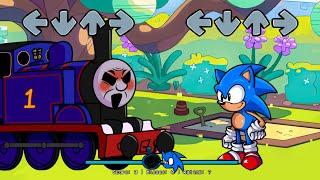 [SWAP] FNF Sonic All Phases VS Thomas and Friends Sings Can Can | Thomas' Railway Showdown FNF Mods