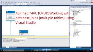 ASP.net MVC (CRUD) Working with database joins (multiple tables) using Visual Studio