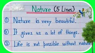 Nature 5 lines in English | 5 lines on nature in english | Nature par 5 line english mein