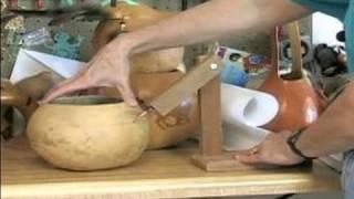 Decorative Gourd Art & Crafts Ideas : How to Cut a Gourd