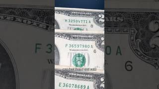 INSANE $2 bill just sold for over $3000.00+ #twodollarbill #cash #moneyhack #money #shorts y