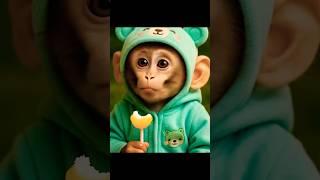 Cute baby monkey ️ #shortsviral #youtubeshorts