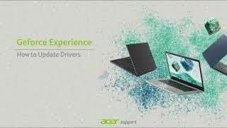 How to Update NVIDIA Geforce Video Drivers Using Geforce Experience on the Nitro 5