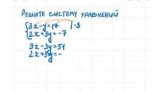 Решение системы уравнений методом сложения. Алгебра 7 класс.