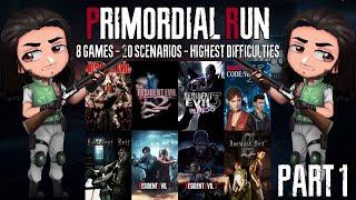 PRIMORDIAL RUN: 8 Resident Evil Games - 20 Scenarios - 0 Damage (Part 1)