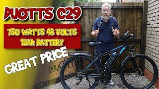 DUOTTS C29 Ebike Review 750 Watt powerful motor 48 Volt 15Ah Battery at a great price