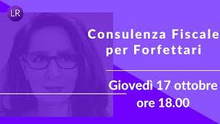 Consulenza Fiscale per Forfettari 🟣 GUARDA LA LIVE (link in descrizione)