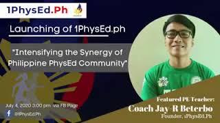 Launching of the 1PhysEd.ph July 4, 2020