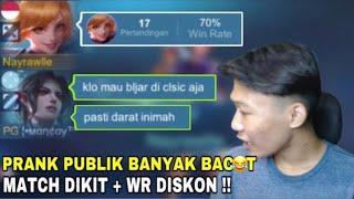 PRANK FANNY MATCH DIKIT + WR DISKON!! AWALNYA DI HUJAT TAPI ENDINGNYA….