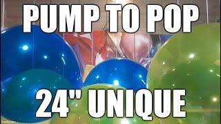 PUMP to POP 24" Unique Crystal Yellow & Blue Balloons