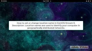 How to Set or Change Location Name on CentOS Stream 9