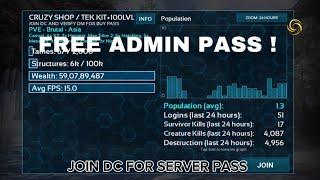 Ark mobile free admin pass server