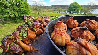 Pork Belly Ribs Cooked in a Dutch Oven Outdoors | Melt in Your Mouth PERFECTION