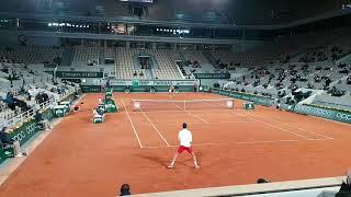 DJOKOVIC COURT LEVEL VIEW (vs. Carreño Busta) RG 2020 QF 1080p