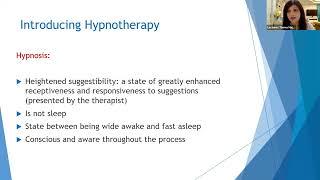 Foundation : Introducing Hypnotherapy - Dr Thema