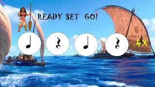 Moana- We Know The Way  rhythm play along