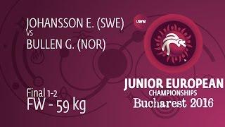 GOLD FW - 59 kg: G. BULLEN (NOR) df. E. JOHANSSON (SWE) by FALL, 6-0