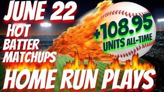 Home Run Plays for 6/22/25 MLB Bets & Predictions #mlbpredictions #mlbpicks #mlbbestbets