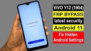 Vivo Y12 (1904) Android 11 FRP/Google Account Unlock Bypass New 2021 Fix Hidden Android Settings |