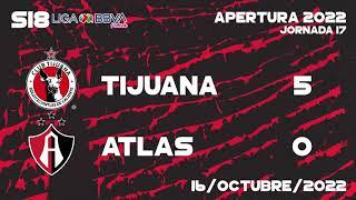 Videogoles J17 Femenil S18 Tijuana 5-0 Atlas 16-10-2022