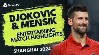 Novak Djokovic vs Jakub Mensik Thrilling Quarter-Final Highlights | Shanghai 2024